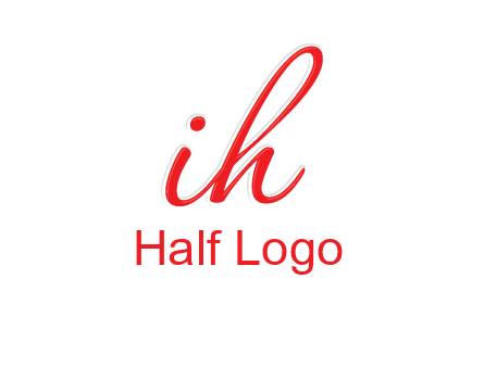 script font letter I joined with letter H