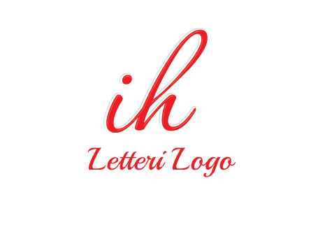 script font letter I joined with letter H