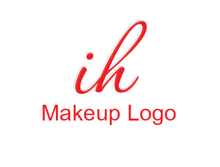script font letter I joined with letter H
