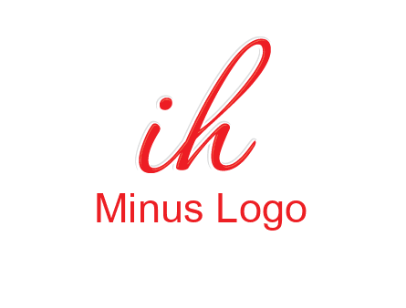 script font letter I joined with letter H