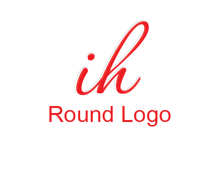 script font letter I joined with letter H