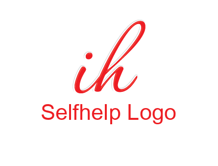 script font letter I joined with letter H