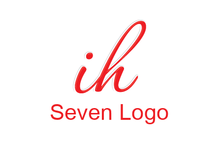 script font letter I joined with letter H
