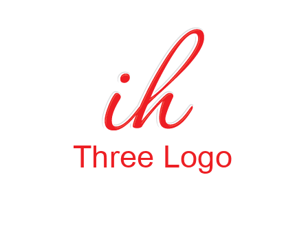 script font letter I joined with letter H