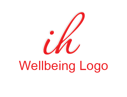 script font letter I joined with letter H