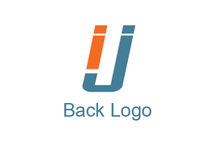 letter IJ forming letter U