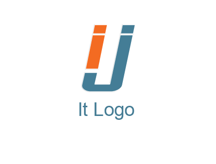 letter IJ forming letter U