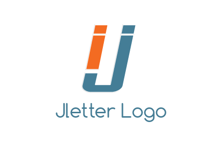 letter IJ forming letter U