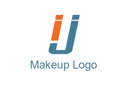 letter IJ forming letter U