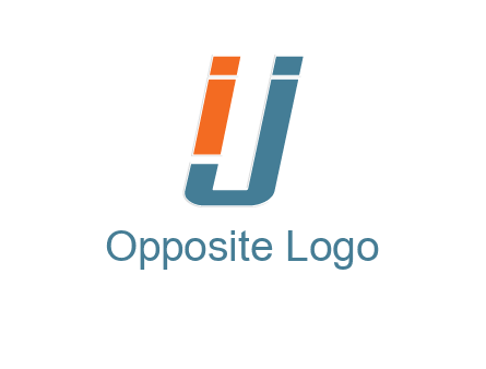 letter IJ forming letter U