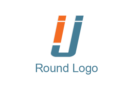 letter IJ forming letter U