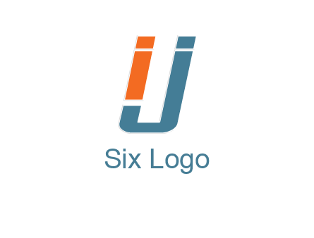 letter IJ forming letter U