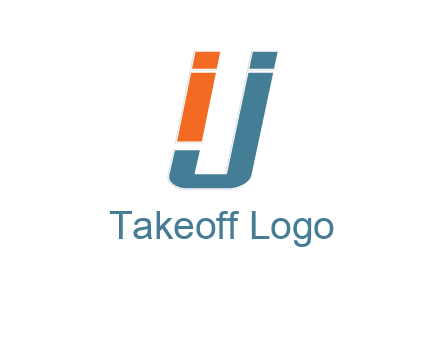 letter IJ forming letter U