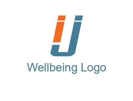 letter IJ forming letter U