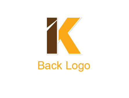 letter K forming letter I