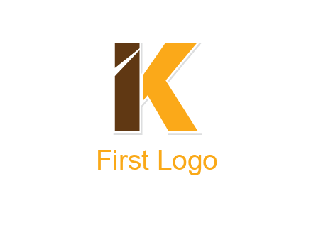 letter K forming letter I