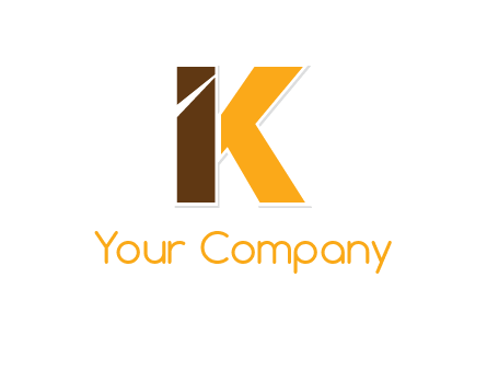 letter K forming letter I