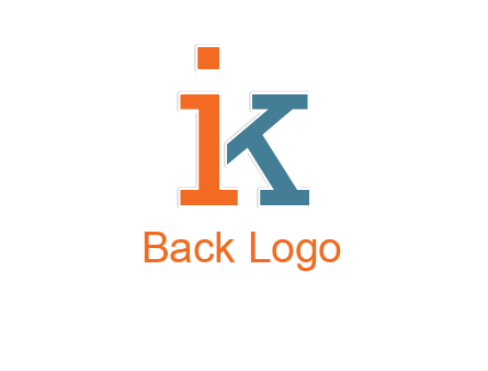 letter I forming letter K