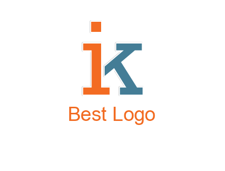 letter I forming letter K