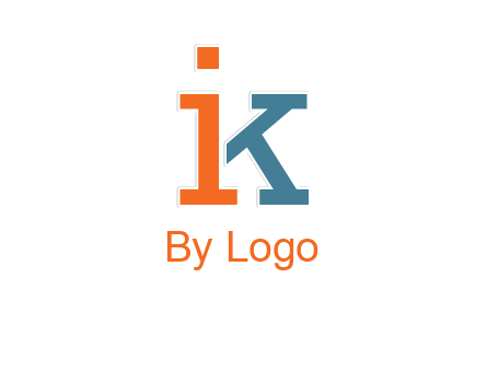 letter I forming letter K