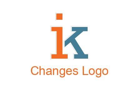 letter I forming letter K