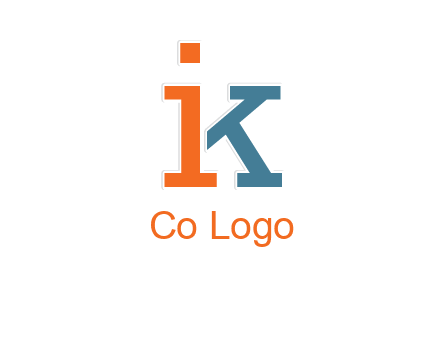 letter I forming letter K