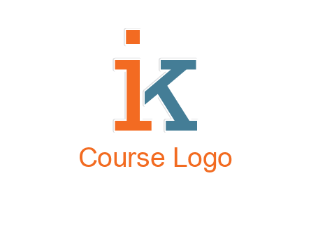 letter I forming letter K