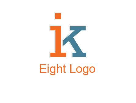 letter I forming letter K