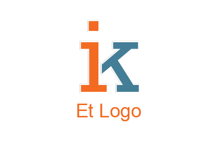 letter I forming letter K