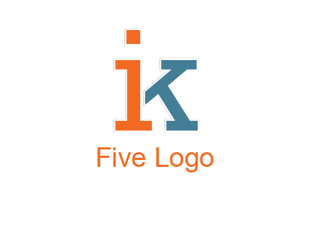 letter I forming letter K