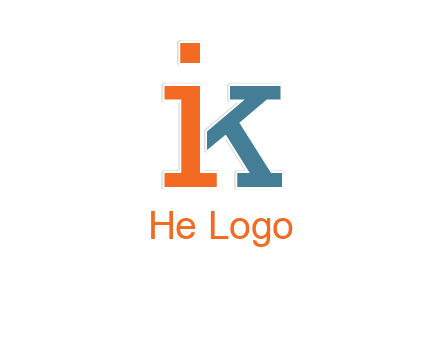 letter I forming letter K