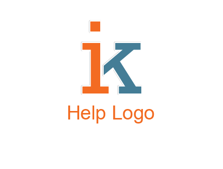 letter I forming letter K
