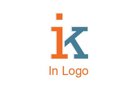 letter I forming letter K