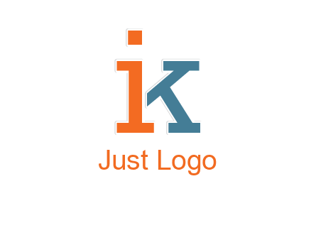 letter I forming letter K