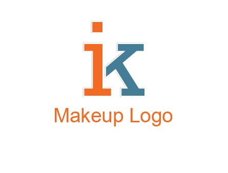 letter I forming letter K