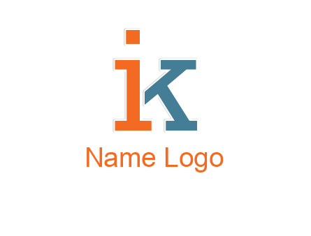 letter I forming letter K