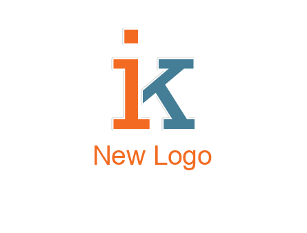 letter I forming letter K