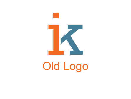 letter I forming letter K