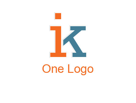 letter I forming letter K