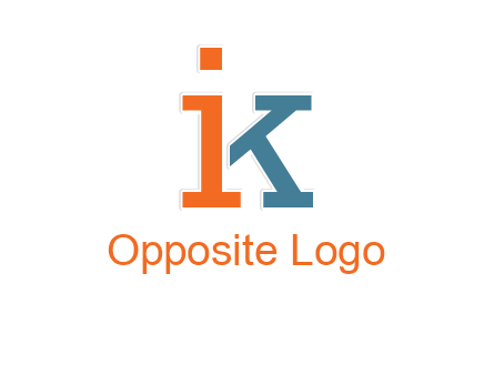 letter I forming letter K