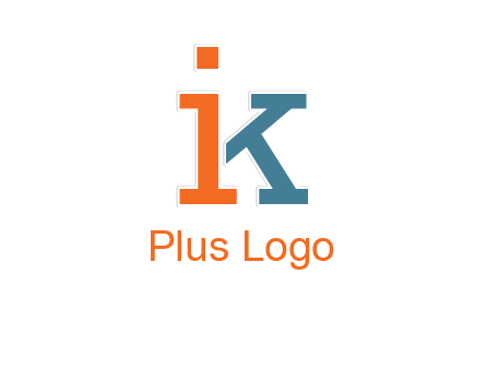 letter I forming letter K
