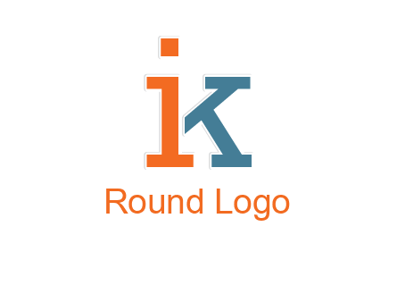 letter I forming letter K