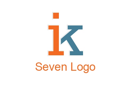 letter I forming letter K