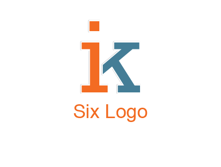 letter I forming letter K