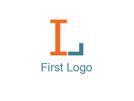 letter L forming letter I