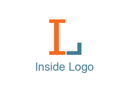 letter L forming letter I