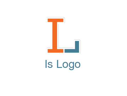 letter L forming letter I