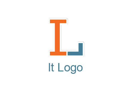 letter L forming letter I
