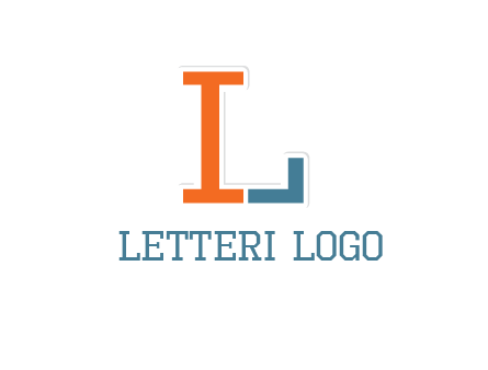 letter L forming letter I