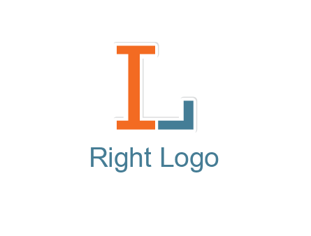 letter L forming letter I